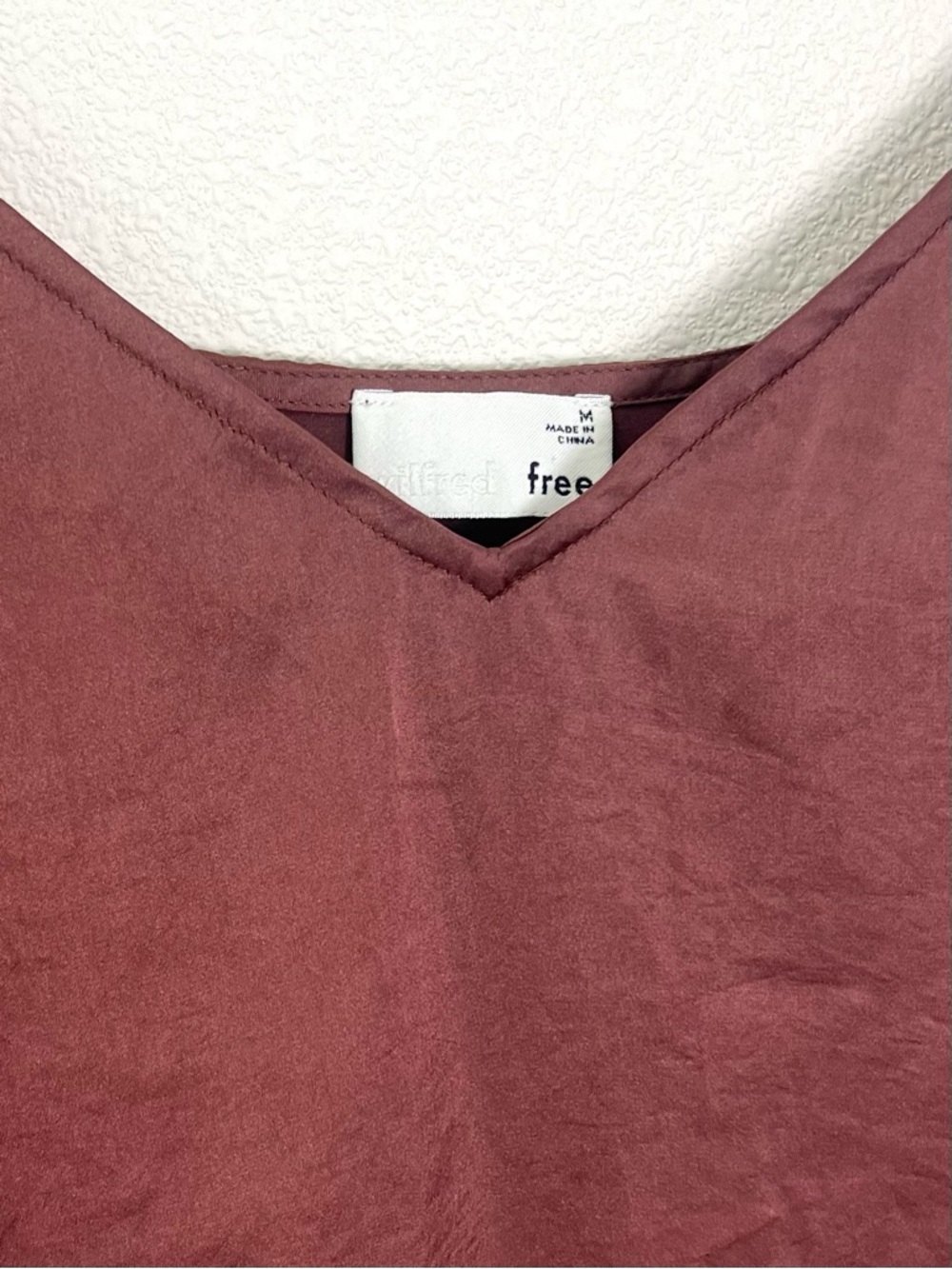 Wilfred Free Aritzia satin slip dress rust brown size medium - Picture 3 of 5